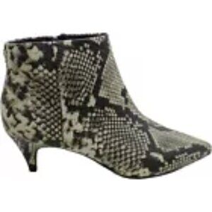 Circus by Sam Edelman Kirby Women Gray Snakeskin Leather Biker Ankle Bootie 6.5M